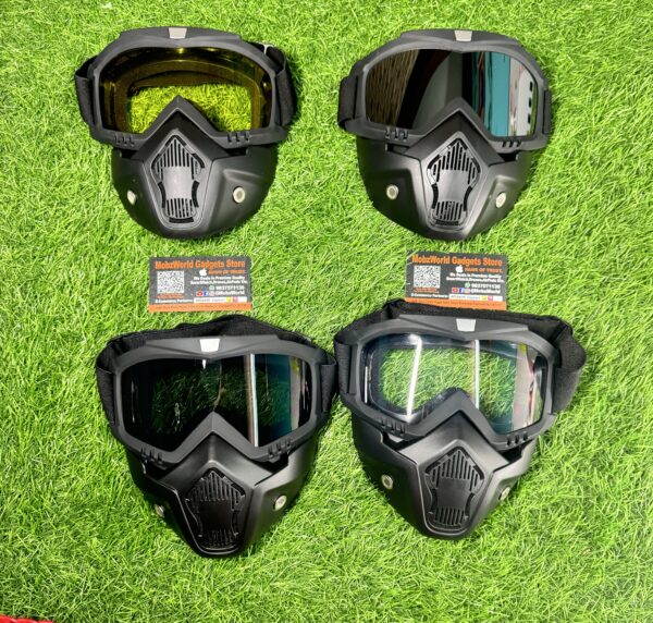 Premium Detachable Face Mask & Goggles – Motorcycle, ATV & Tactical Protection