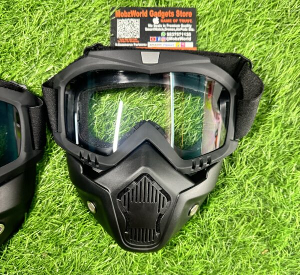 Premium Detachable Face Mask & Goggles – Motorcycle, ATV & Tactical Protection