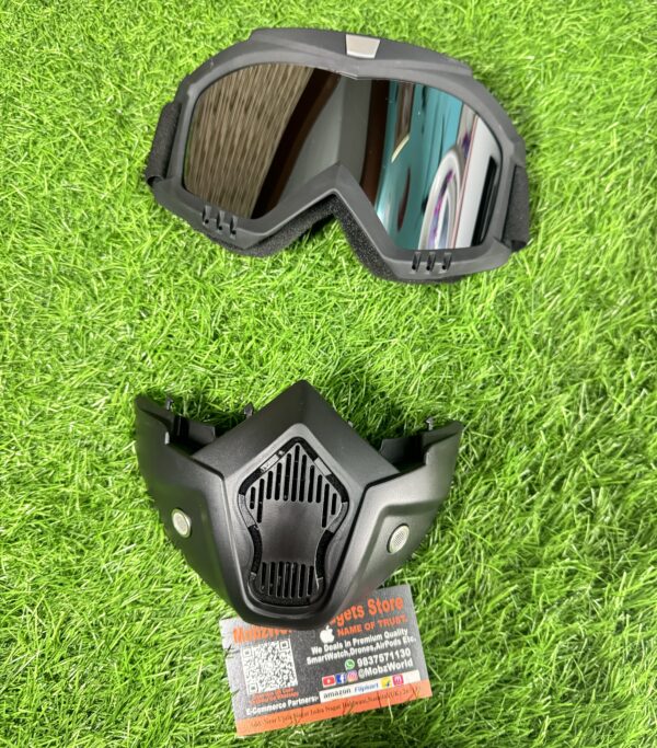 Premium Detachable Face Mask & Goggles – Motorcycle, ATV & Tactical Protection