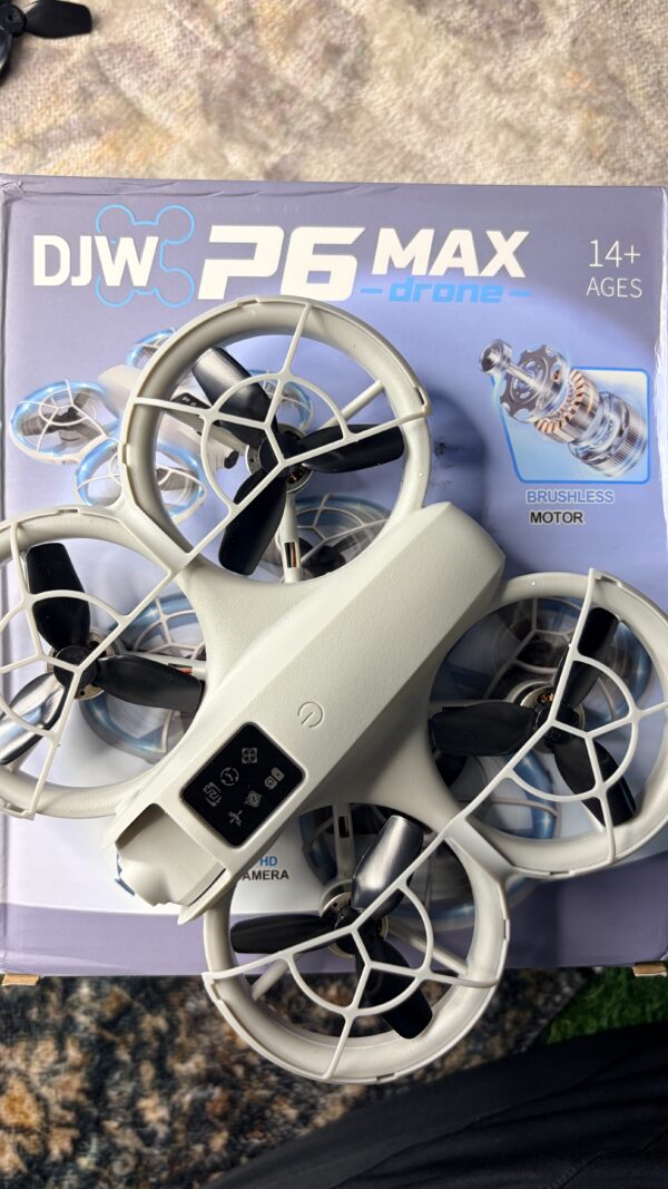 DJW P6 Max Drone with 4K HD Camera, Brushless Motor & Obstacle Avoidance | Foldable RC Camera Drone for Beginners