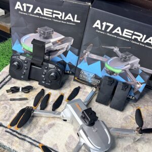 A17 Aerial Drone with Dual Camera, Obstacle Avoidance & Optical Flow | Foldable RC Drone for Beginners
